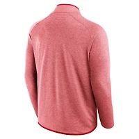 Men's Fanatics Scarlet Nebraska Huskers Mock Neck Half-Zip Pullover Jacket