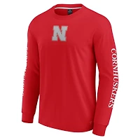 T-shirt à manches longues pour hommes Fanatics Scarlet Nebraska Huskers Strive