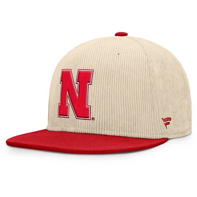 Casquette Snapback Nebraska Huskers Fanatics Tan pour homme