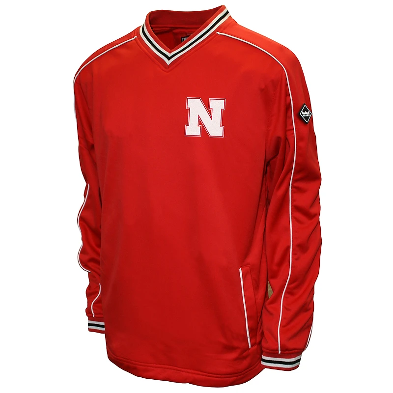 Veste à col en V pour homme, modèle Scarlet Nebraska Huskers Edge, Franchise Club
