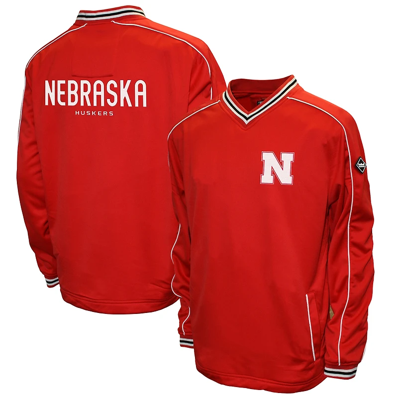 Veste à col en V pour homme, modèle Scarlet Nebraska Huskers Edge, Franchise Club