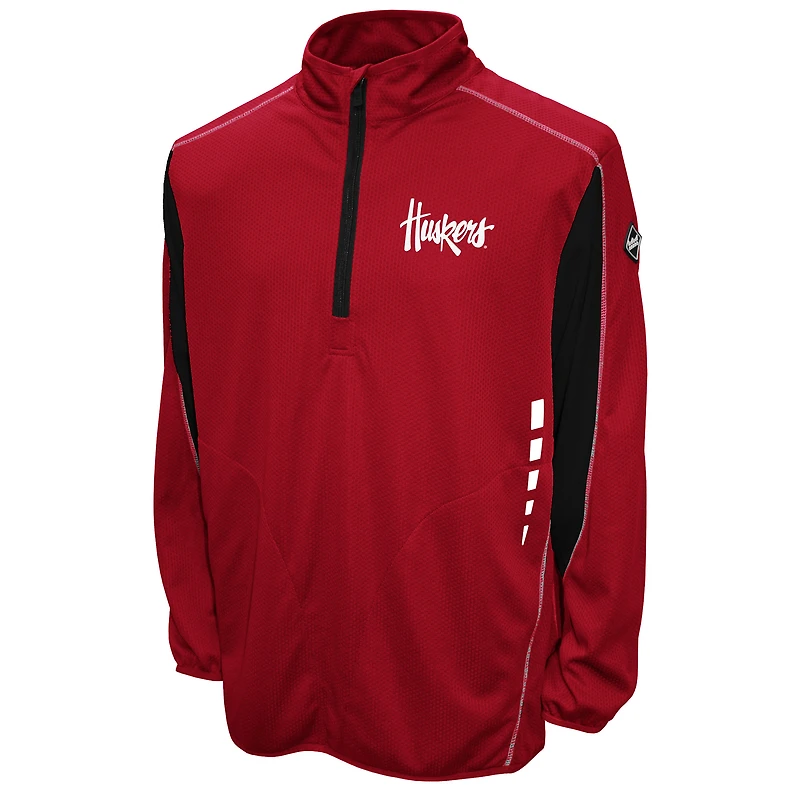 Men's Franchise Club Scarlet Nebraska Huskers Flex Thermatec Quarter-Zip Jacket