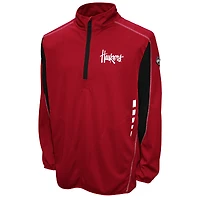 Men's Franchise Club Scarlet Nebraska Huskers Flex Thermatec Quarter-Zip Jacket