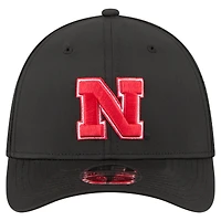 Men's New Era  Black Nebraska Huskers 39THIRTY M-Crown Flex Fit Hat