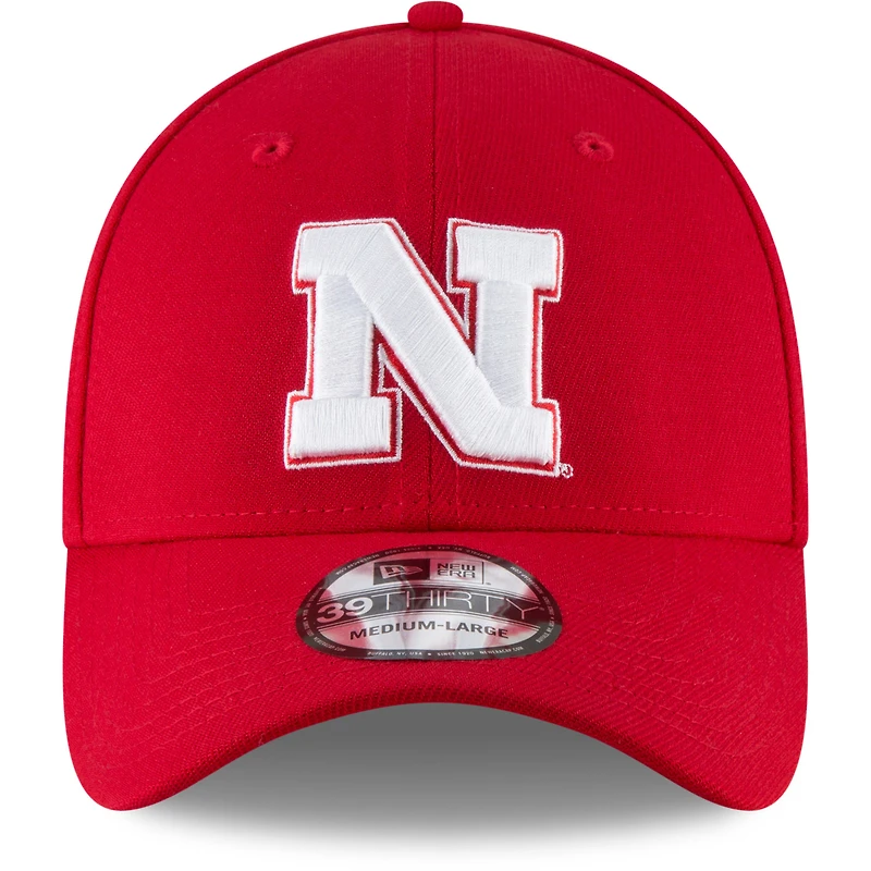 Casquette New Era Scarlet Nebraska Huskers College Classic 39Thirty Flex pour homme