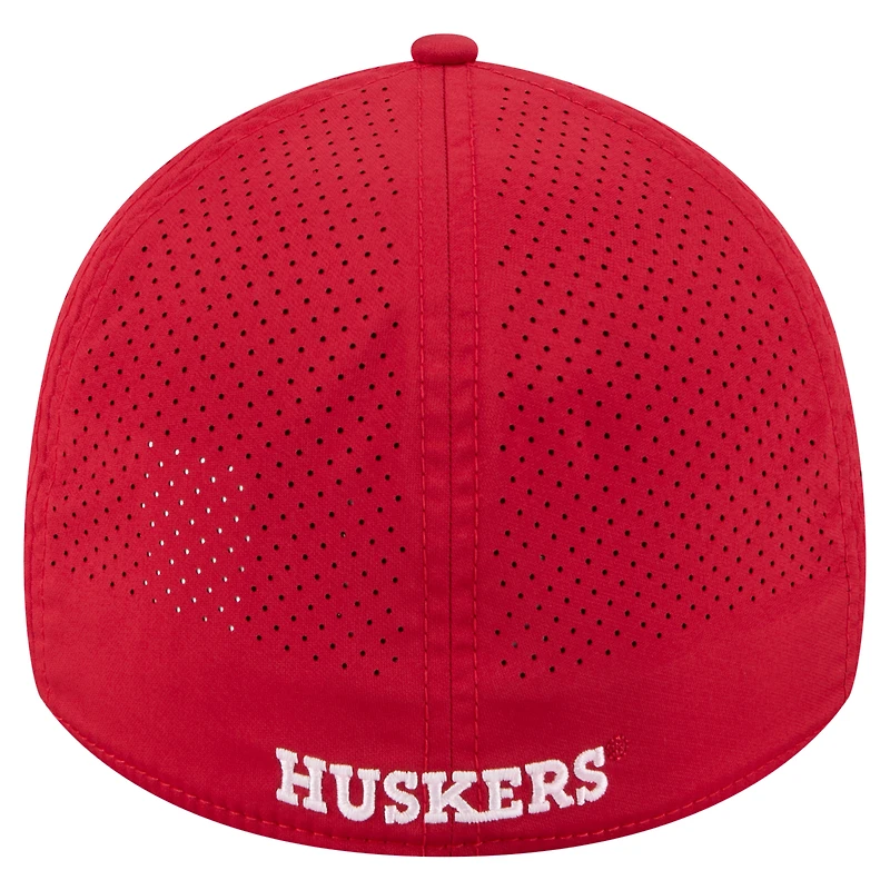 Casquette New Era Scarlet Nebraska Huskers Rope 39THIRTY Flex pour homme