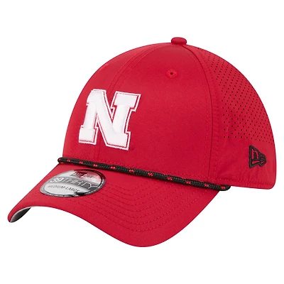Men's New Era  Scarlet Nebraska Huskers Rope 39THIRTY Flex Hat
