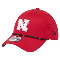 Men's New Era  Scarlet Nebraska Huskers Rope 39THIRTY Flex Hat