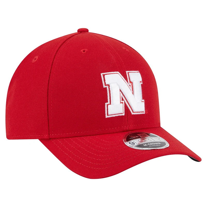 Casquette ajustable 9FORTY M-Crown Scarlet Nebraska Huskers Team Collective pour homme de New Era