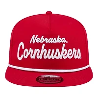 Casquette snapback de golf New Era Scarlet Nebraska Huskers pour homme