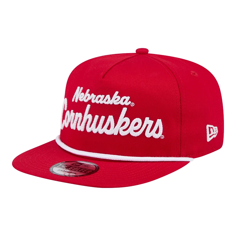 Casquette snapback de golf New Era Scarlet Nebraska Huskers pour homme