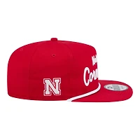 Men's New Era Scarlet Nebraska Huskers Team Text Golfer Snapback Hat