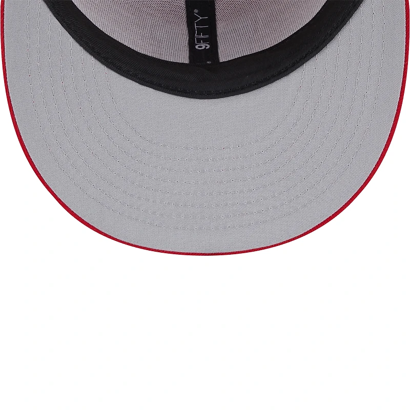 Casquette snapback 9FIFTY de camionneur pour homme New Era Scarlet Nebraska Huskers