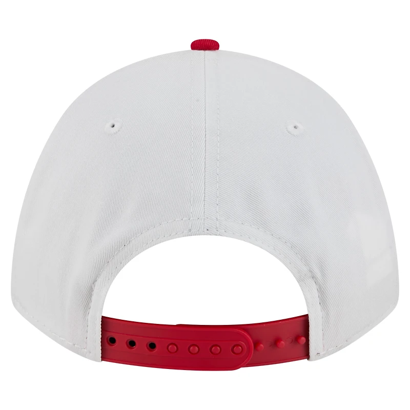 Men's New Era White/Scarlet Nebraska Huskers Arch Two-Tone Rope 9FORTY A-Frame M-Crown Adjustable Hat