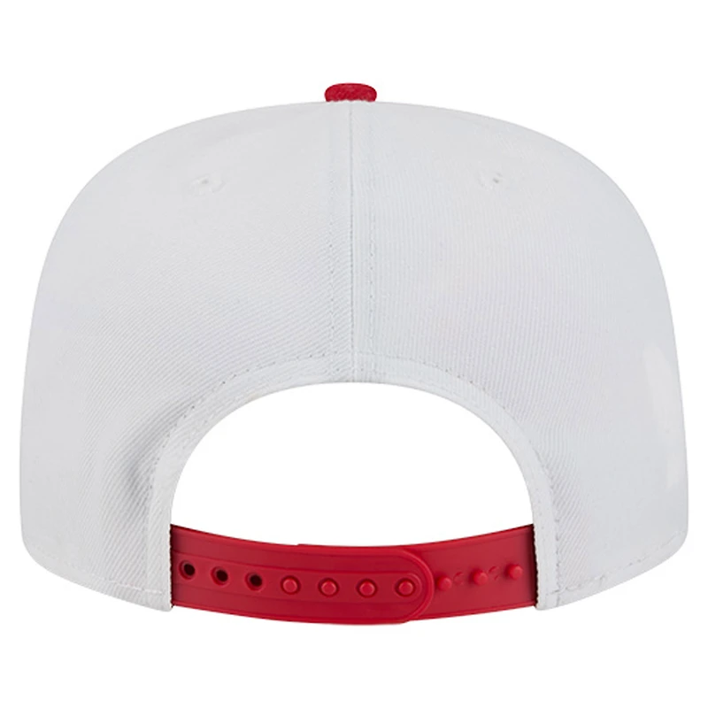 Casquette New Era blanche/écarlate Nebraska Huskers Retro 2024 Pinstripe Bowl Champions 9FIFTY A-Frame Snapback pour homme