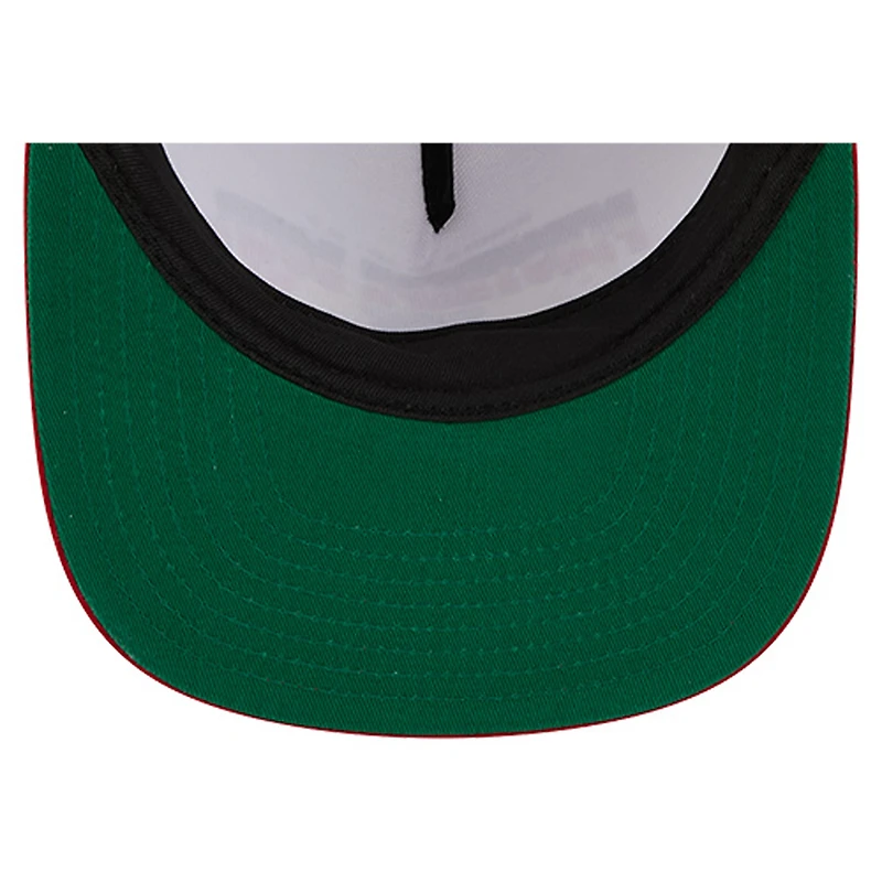 Casquette New Era blanche/écarlate Nebraska Huskers Retro 2024 Pinstripe Bowl Champions 9FIFTY A-Frame Snapback pour homme