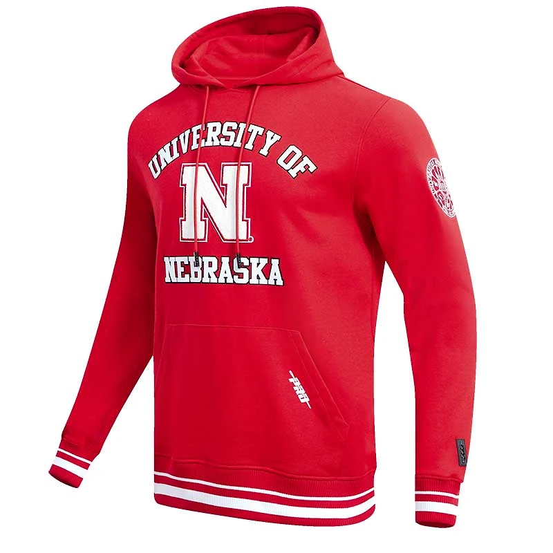 Men's Pro Standard Red Scarlet Classic Stacked Logo Pullover Hoodie