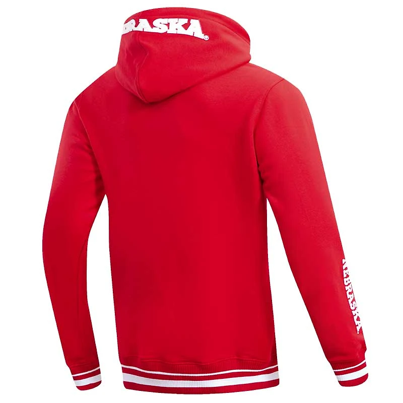 Men's Pro Standard Red Scarlet Classic Stacked Logo Pullover Hoodie