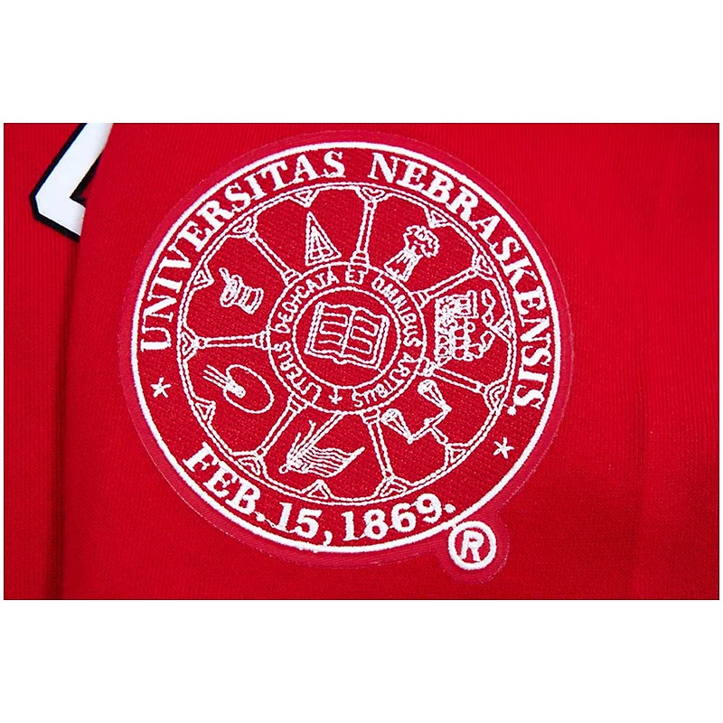 Men's Pro Standard Red Scarlet Classic Stacked Logo Pullover Hoodie