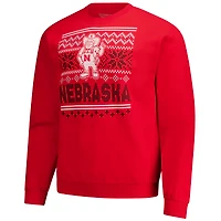 Sweat-shirt polaire rouge pour homme Nebraska Huskers, collection Fêtes