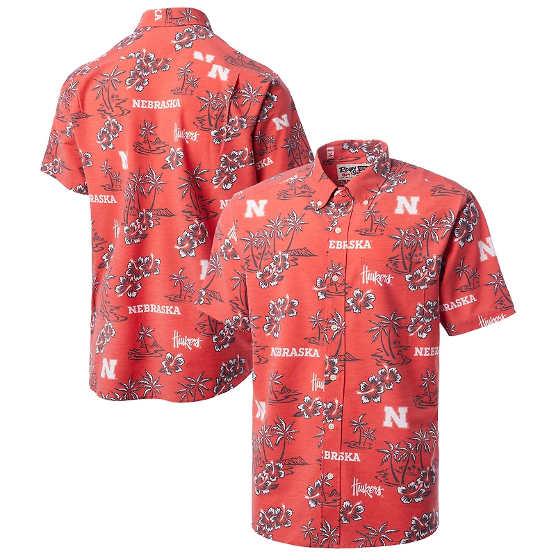 Chemise boutonnée classique Kekai Tri-Blend pour homme, modèle Scarlet des Nebraska Huskers de Reyn Spooner