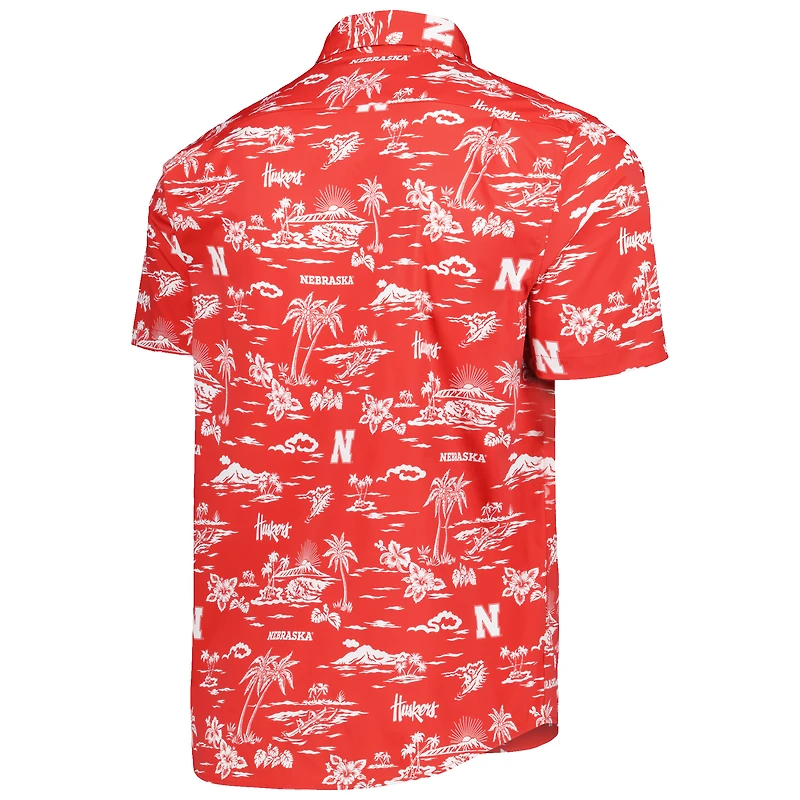 Chemise boutonnée Performance Reyn Spooner Scarlet Nebraska Huskers pour homme