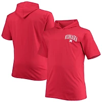 Sweat à capuche pour homme Scarlet Nebraska Huskers, grandes tailles