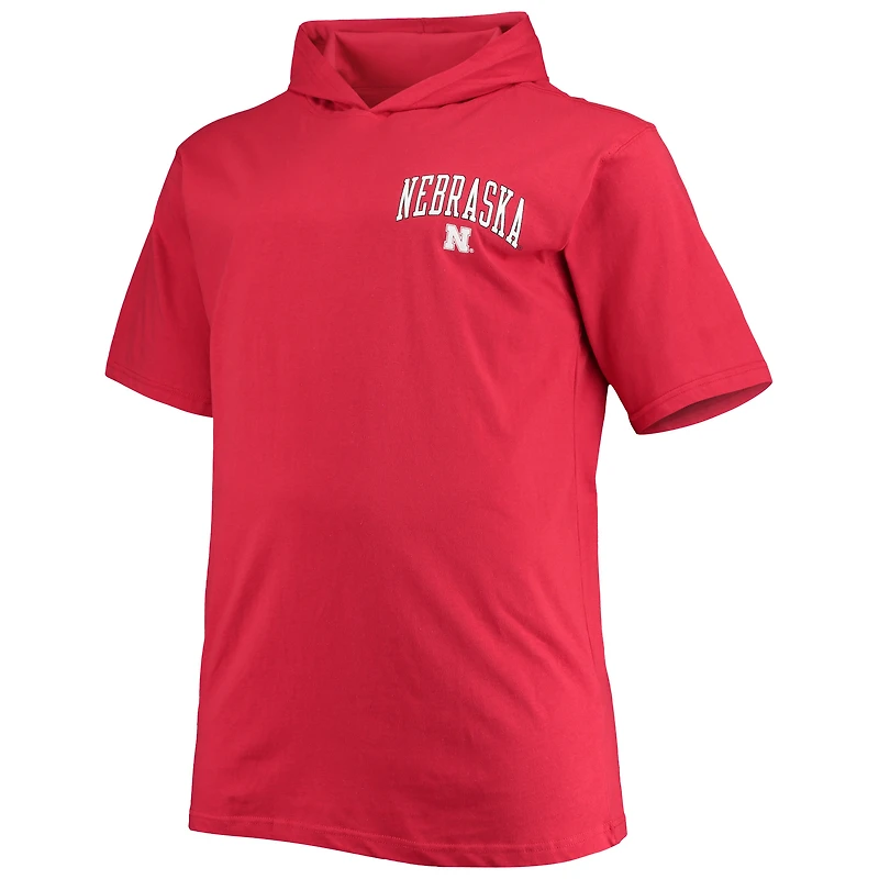 Sweat à capuche pour homme Scarlet Nebraska Huskers, grandes tailles