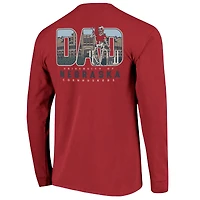 Men's Scarlet Nebraska Huskers Father's Day Campus Drawing Long Sleeve T-Shirt