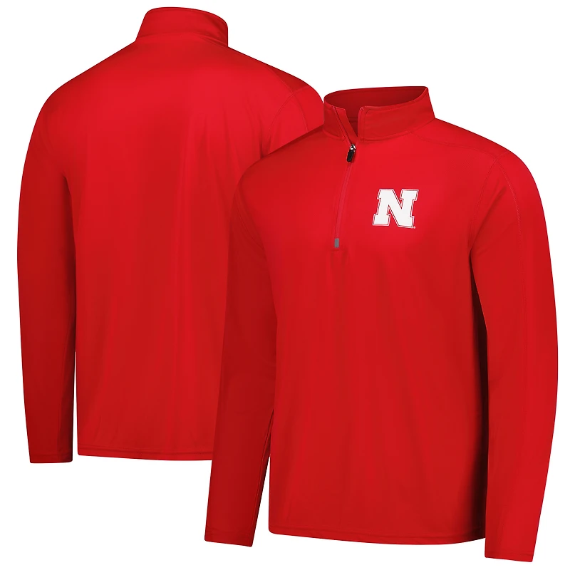 Men's  Scarlet Nebraska Huskers Half-Zip Pullover