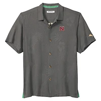 Chemise boutonnée grise Tommy Bahama pour homme, Nebraska Huskers, Catch of the Day Camp
