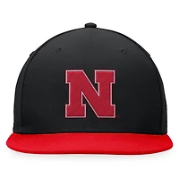 Casquette ajustée Top of the World noire des Nebraska Huskers pour hommes