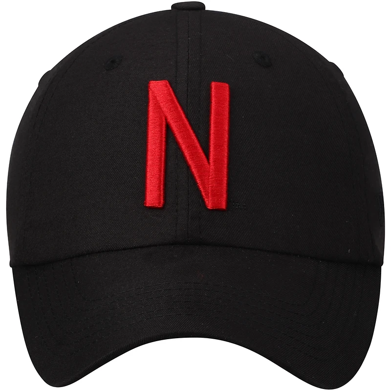 Men's Top of the World Black Nebraska Huskers Staple Adjustable Hat
