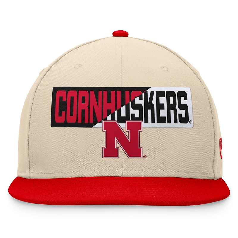 Casquette Snapback Goalaso Top of the World Kaki Nebraska Huskers pour hommes