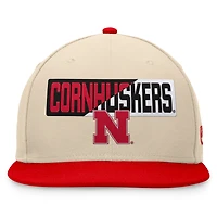 Casquette Snapback Goalaso Top of the World Kaki Nebraska Huskers pour hommes