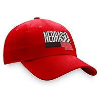 Casquette réglable Top of the World Nebraska Huskers Slice rouge pour homme