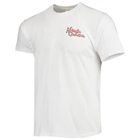 T-shirt bandana blanc pour homme avec la mascotte des Nebraska Huskers