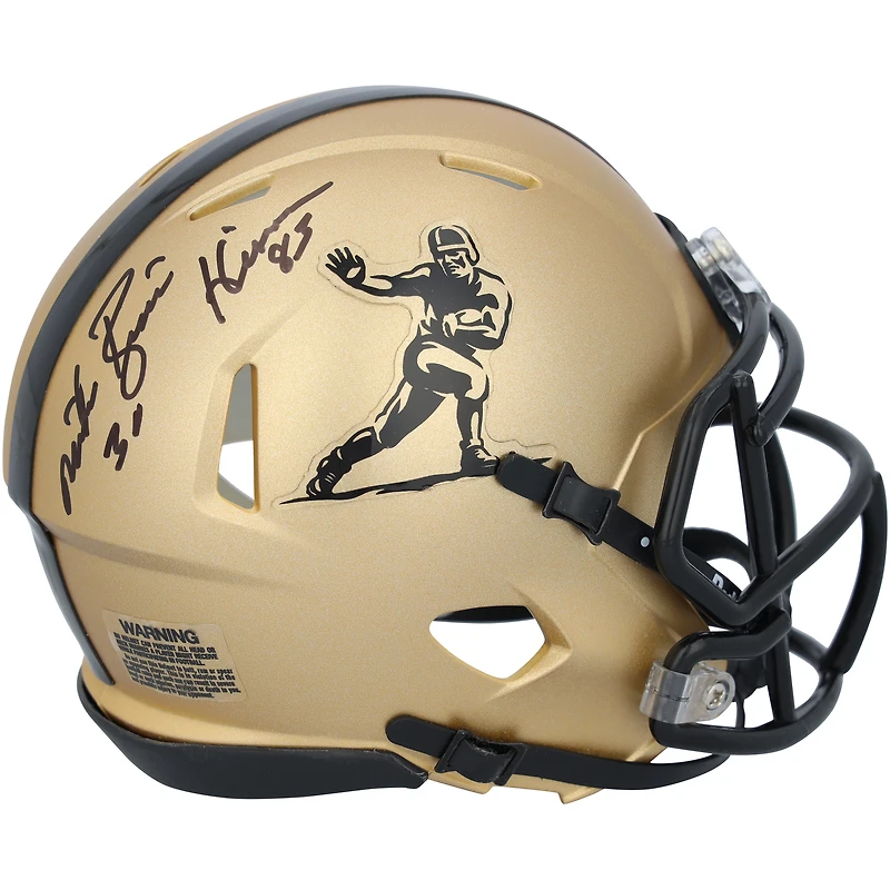 Mike Rozier Nebraska Huskers Autographed Gold Heisman Riddell Speed Mini Helmet with "83 Heisman" Inscription 