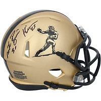 Mike Rozier Nebraska Huskers Autographed Gold Heisman Riddell Speed Mini Helmet with "83 Heisman" Inscription
