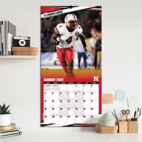 Calendrier mural 2026 des Huskers du Nebraska (12 x 12 po)