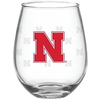 Nebraska Huskers 15oz. Mom Stemless Wine Glass