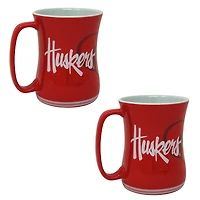 Lot de deux tasses sculptées Barista des Nebraska Huskers (473 ml)