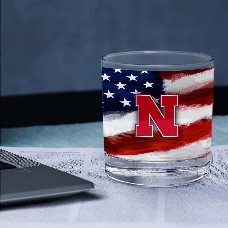 Nebraska Huskers Two-Pack 14oz. Americana Rocks Glass Set