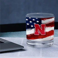Nebraska Huskers  Two-Pack 14oz. Americana Rocks Glass Set