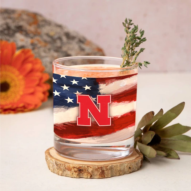 Nebraska Huskers Two-Pack 14oz. Americana Rocks Glass Set