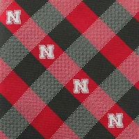 Cravate tissée à carreaux Nebraska Huskers - Écarlate/Noir