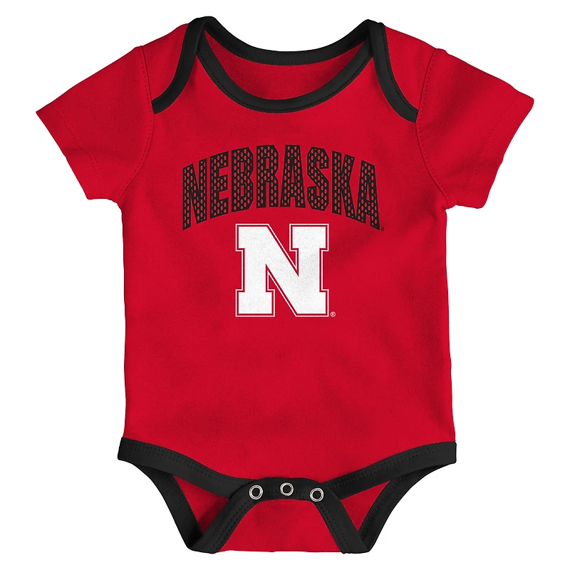 Newborn & Infant Outerstuff Nebraska Huskers All Day Play Three-Piece Bodysuit Set