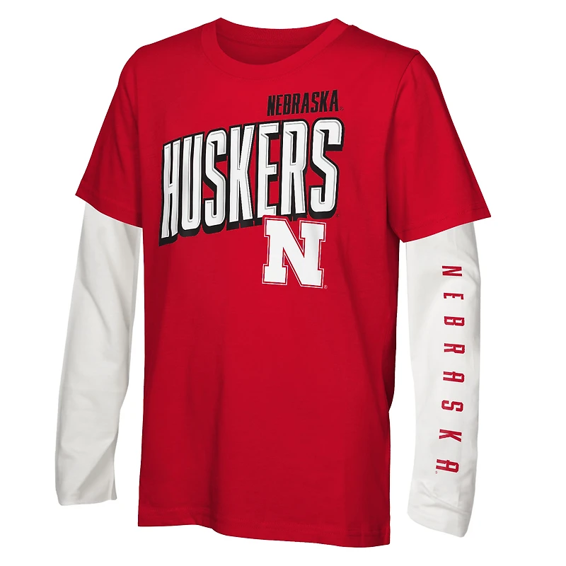 Ensemble de t-shirts 3 en 1 pour enfants d'âge préscolaire Outerstuff Nebraska Huskers Mix