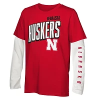 Ensemble de t-shirts 3 en 1 pour enfants d'âge préscolaire Outerstuff Nebraska Huskers Mix