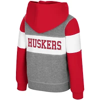 Toddler Colosseum  Heather Gray Nebraska Huskers Bert Full-Zip Hoodie